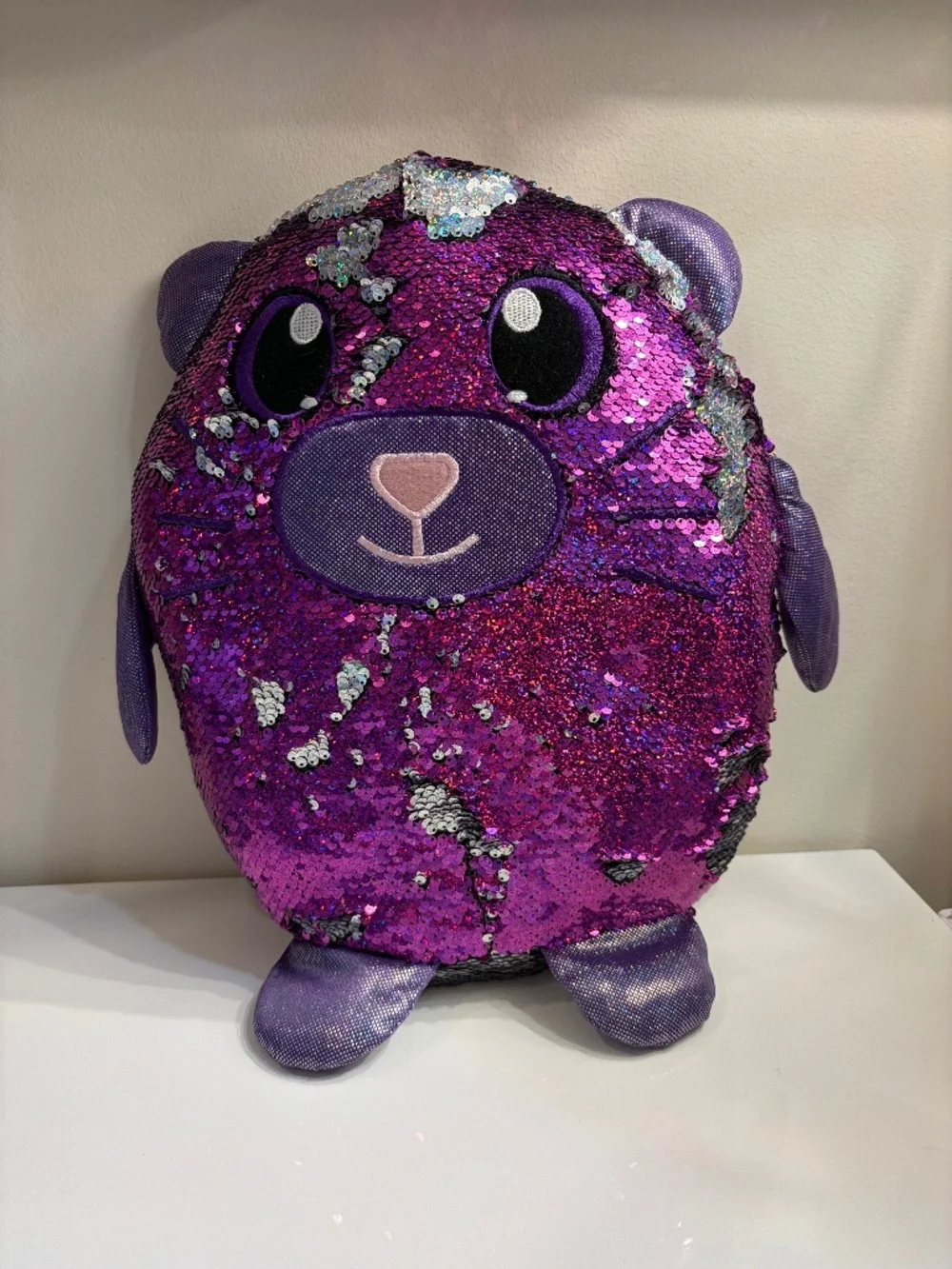 Shimmeez Cristy Cat Sequin Plush